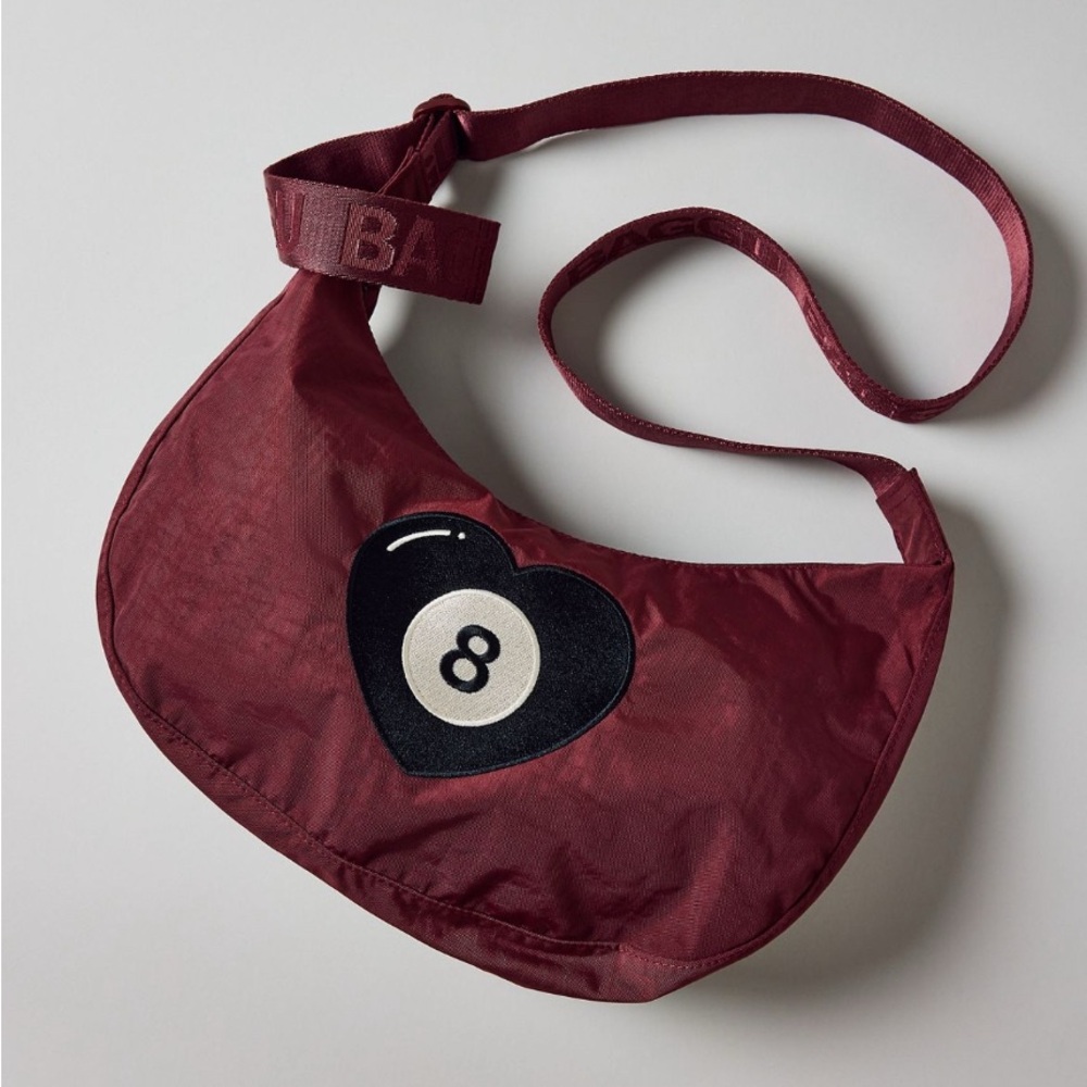 BAGGU UO Exclusive Embroidered 8 ball Medium Crescent Bag